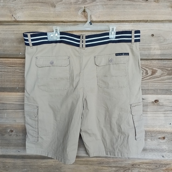 🆕Beverly Hills Polo Club Belted Cargo Shorts - Picture 4 of 7